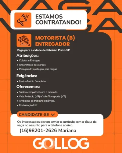 Vaga Motorista