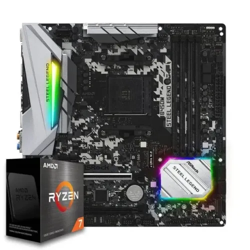 Kit Ryzen 5 1600 + b450m steel legens