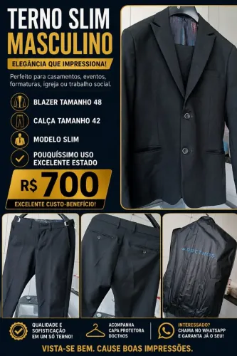 Terno Slim Preto 