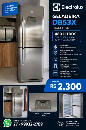 Geladeira Electrolux Inox 2 Portas