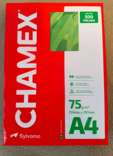Papel Sulfite A4 Chamex 75grs - 10 Resmas (Cada Resma R$ 23,00)