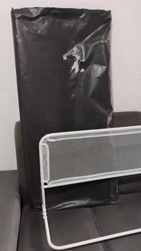 Par de Grades de Proteção para Cama - Estrutura Metálica Branca