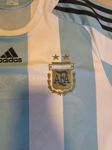 Camisa Argentina Adidas 2010 Messi #18-Reliquia impecável