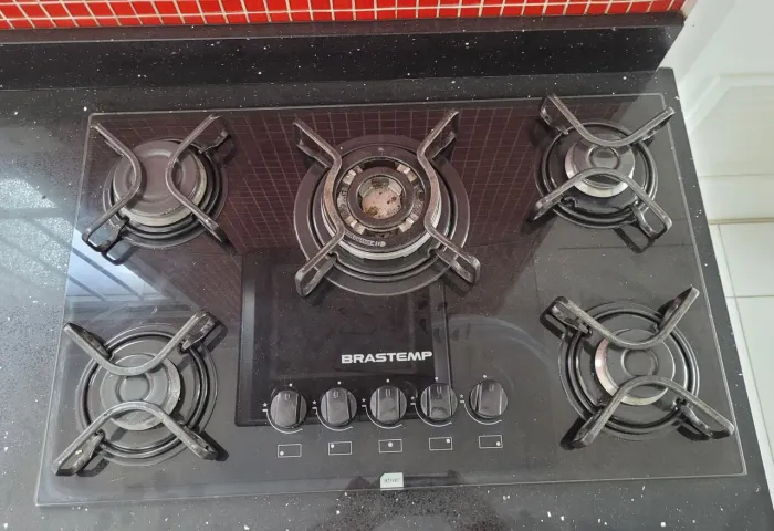 Cooktop Brastemp Ative 5 Bocas com Vidro Temperado Preto