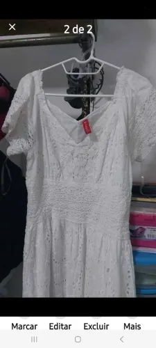 Vestido branco indiano,nunca foi usado