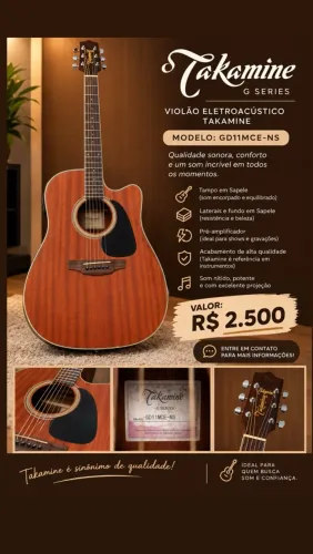 Violão takamine modelo GD11 MCE-NS