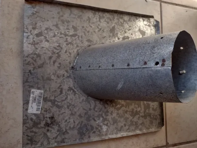 Barbada - Peça de alta qualidade em aço galvanizado para fogão a lenha Adams, lisa.