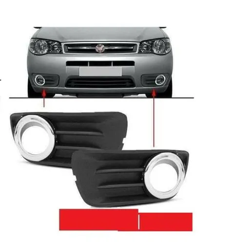 Grade Moldura Para-Choque Farol de Milha Palio 10 11 12 13 14 15 16 17 Preto aoyjk wtyfj