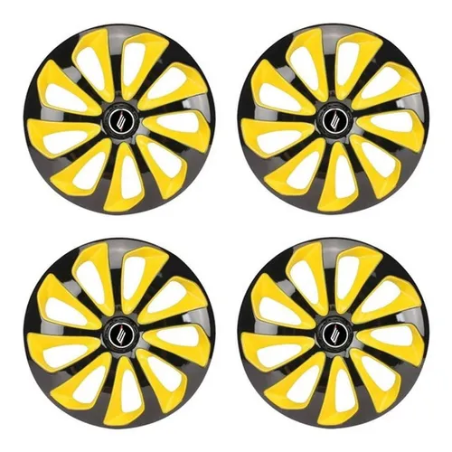 Jogo de Calota Esportiva Elite aro 13 amarelo