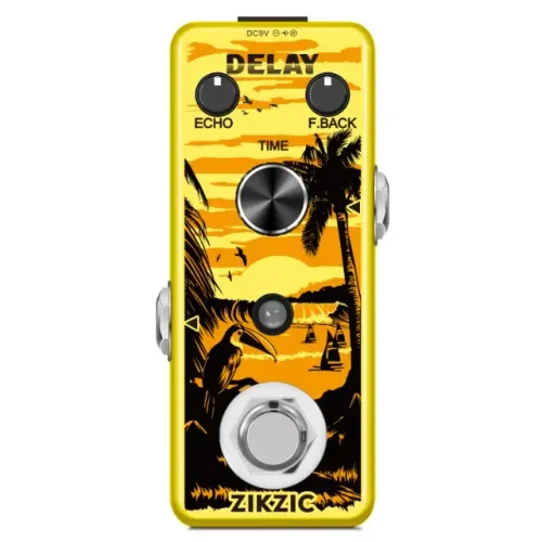 Pedal Rowin Eco Delay Guitarra Voz Sax Violão Zikzic Design