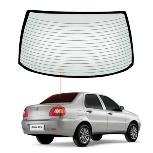 Vidro Fiat Siena Vigia 1997 à 2017 - Desembaçador Térmico / Serigrafia - Pilkington