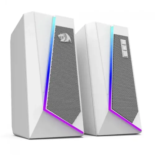 Caixa de Som Gamer Redragon Anvil White GS520W RGB Stereo - WZetta