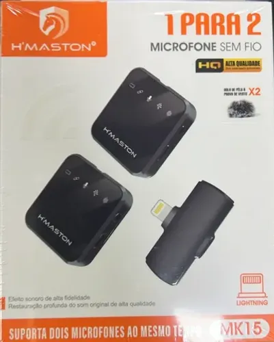 Microfone De Lapela Duplo Lightning Mk15 iPhone