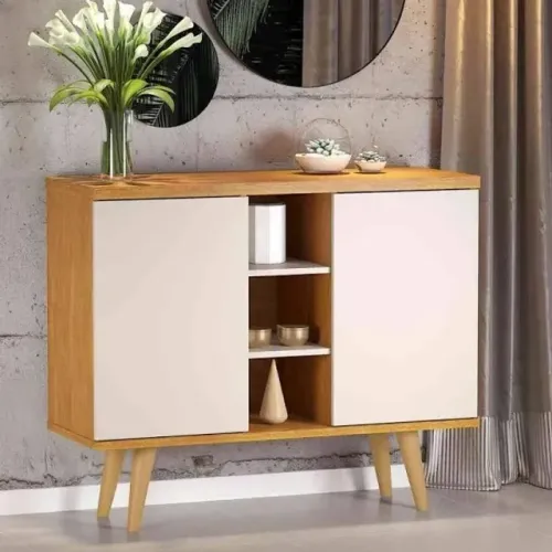 Buffet Infinito 2 Portas Mel.Off White Viero - Frete Grátis Até 12x