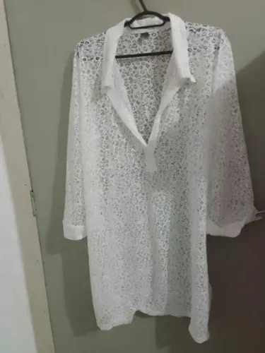 Blusa de renda Tam GG Saída de Praia