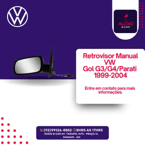 Retrovisor Manual - Gol G3/ G4/ Parati - 1999 - 2004 (Original)
