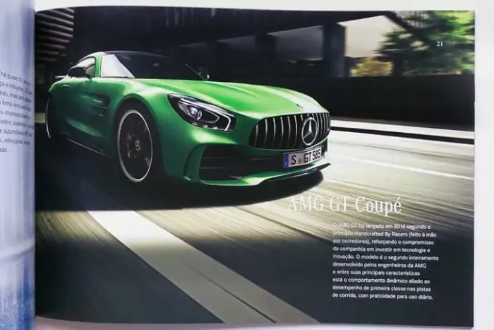 Catálogo folder Mercedes-Benz linha 2019 - AMG GT, GLC, CLA, GLA, CLS, Classe C