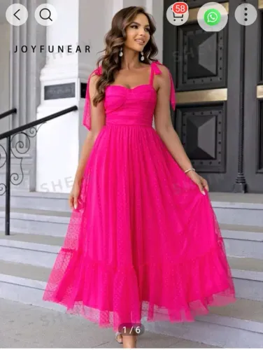Vestido rosa para festas