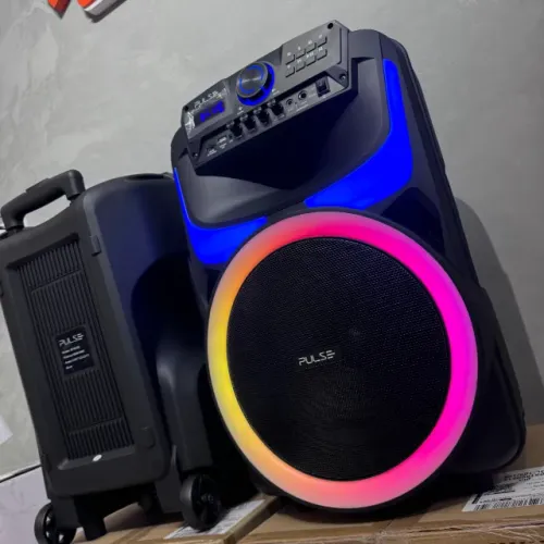 Caixa de Som Bluetooth Pulse Burst 550W com Rodinhas - SP403E