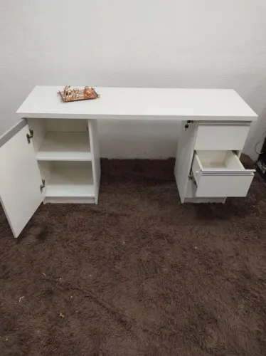 Mesa reta para escritório mdf branca