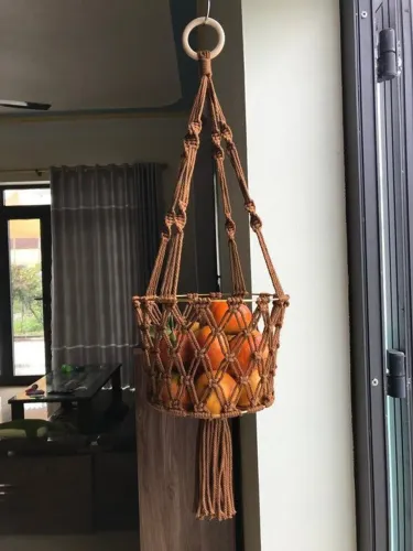 Fruteira em macramê