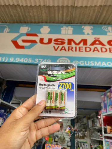 Pilhas Recarregáveis AAA 2700mAh