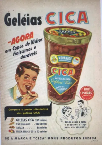 Cartaz propaganda geleia cica
