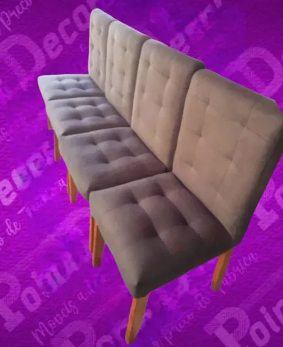 Cadeiras de jantar estofadas 