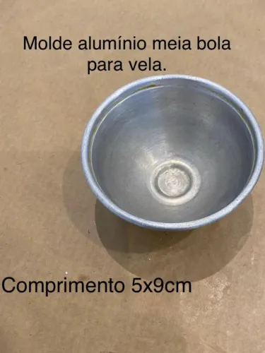 Kit 2 peças molde/forma usado meia bola e octogonal para vela em alumínio.  