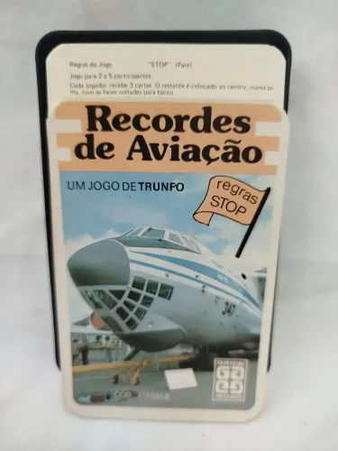 Antigo Super trunfo recordes de aviação