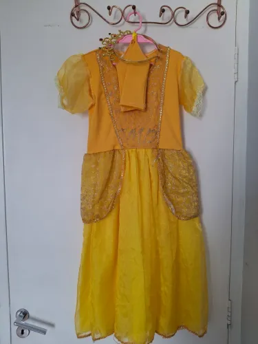 Vestido Fantasia da Princesa Bela - Infantil - TAM. 6