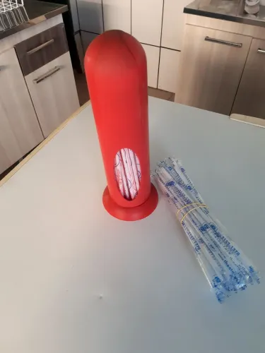 Porta-canudos de Plástico Vermelho