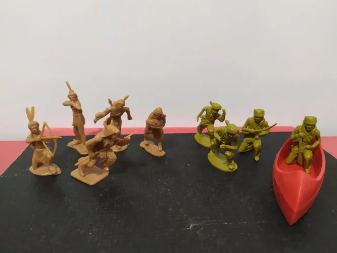 Figuras Forte Apache: Colonizadores( marca Reisler) / Índios ( sem pintura)