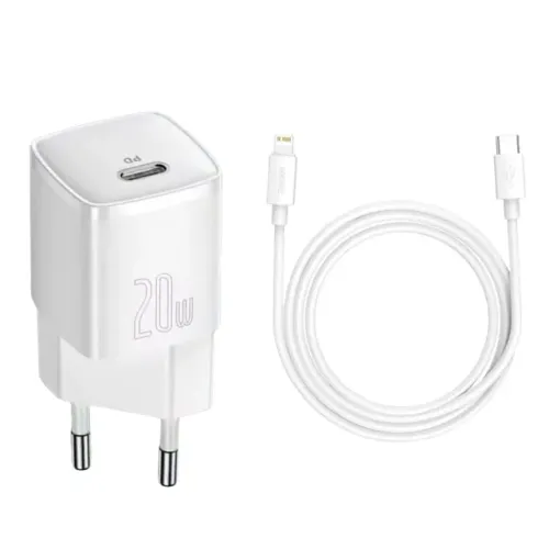 Carregador Turbo 20W + cabo 1,5 metro para Iphone Lightning Baseus