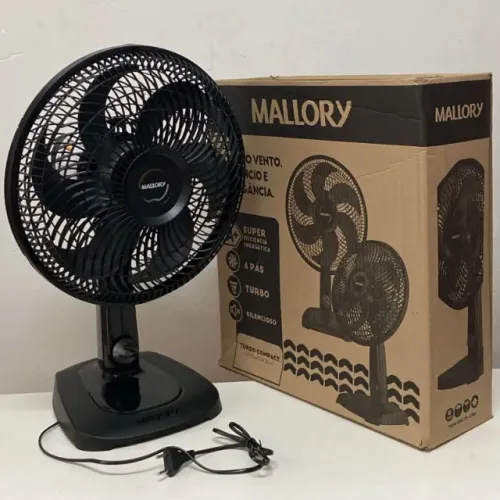 VENTILADOR DE MESA MALLORY TURBO SILENCIOSO 3 VELOCIDADES