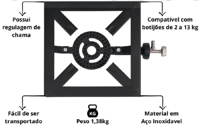 Fogareiro portátil marca Mor 