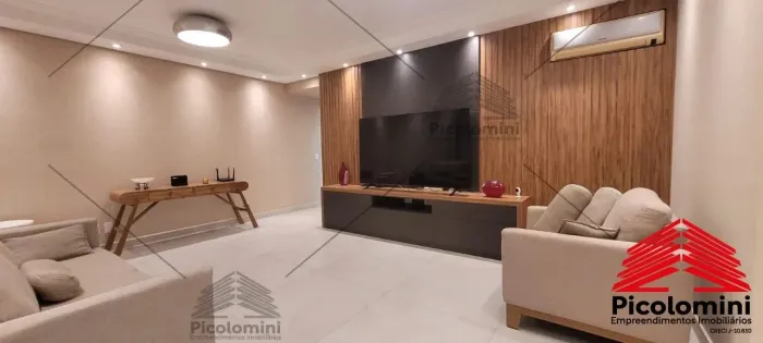 Apartamento, lazer completo na Ponta da Praia, varanda, móveis planejados, porcelanato, ar