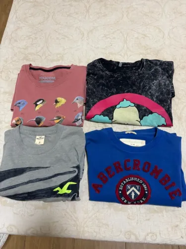 4 CAMISETAS ABERCROMBIE HOLLISTER YOUCOM C&A