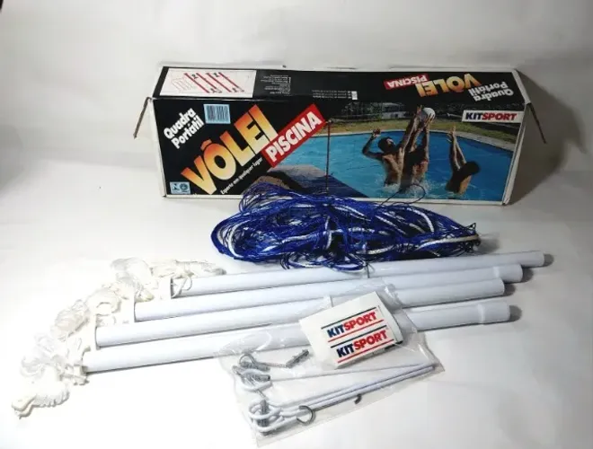 QUADRA PORTATIL VOLEI DE PISCINA MARCA KIT SPORT  PARA PISCINAS DE 5 A 7 m DE LARGURA