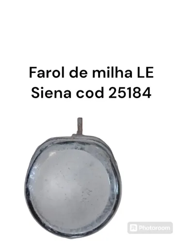 Farol De Milha Lado Esquerdo Fiat Siena Cod 25184