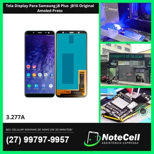 Tela Display Para Samsung J8 Plus  J810 Original Amoled Preto- Instalação Expressa! 