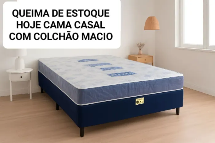 Sábado queima de estoque cama casal nova colchão macio
