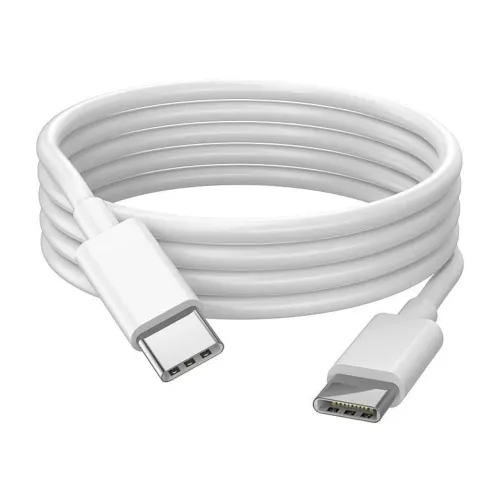 Cabo USB-tipo C duplo  Branco - Carregamento Rápido e Confiável