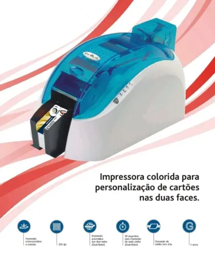 Impressora de Crachá de Funcionário Cartão de Ponto
