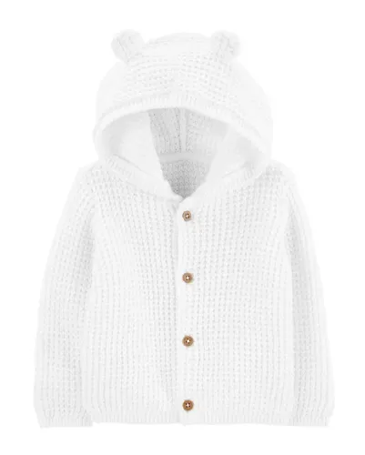 Casaco de tricô branco para bebê - Unissex carters original 