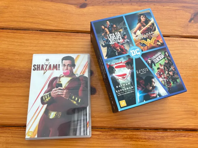 Coleção 5 Filmes DC Comics + Brinde (Shazam!)