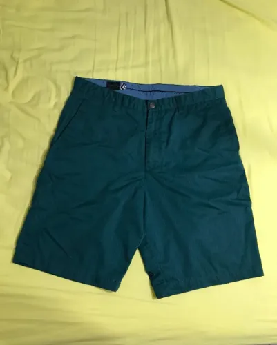 Bermuda Verde Com Listras Pretas Volcom Usa (Usado)