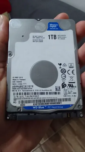 HD sata WD 1TB slim para notebook, pc, xbox, PS4