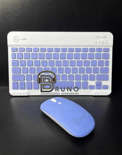 Kit Teclado e Mouse Sem Fio Bluetooth - Design Moderno