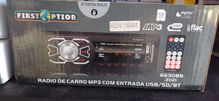 Som Automotivo Firstoption 6630BN MP3 USB SD/BT